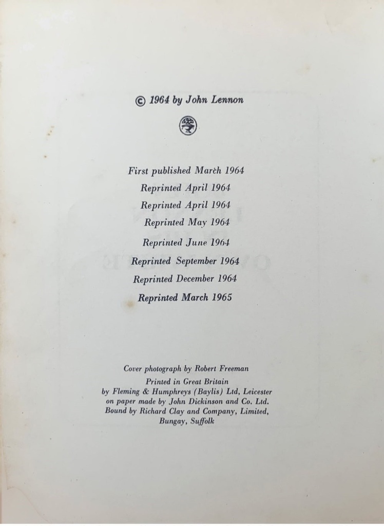 John Lennon - In His Own Write (livro usado) | Tracks Rio